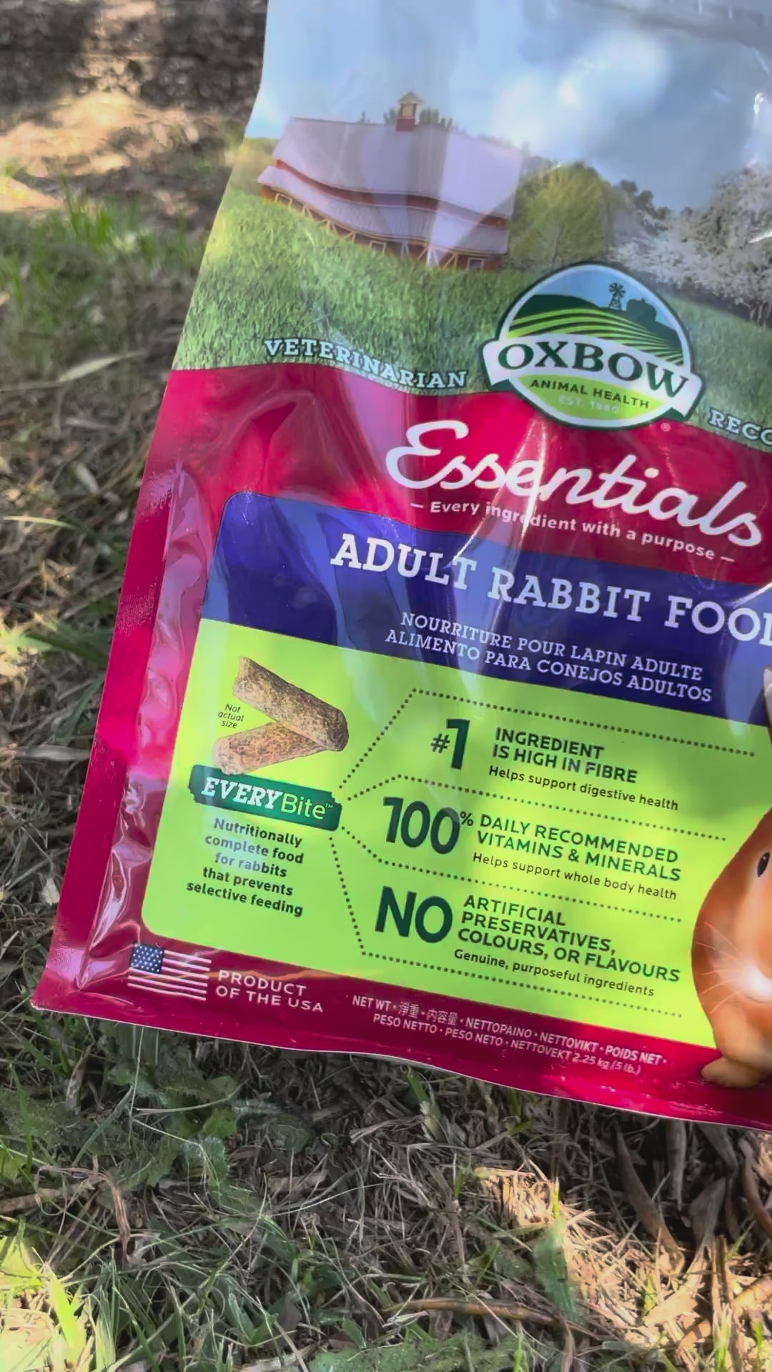 Oxbow Essentials Adult Rabbit Food 🌿🐰